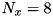 $ N_x=8 $